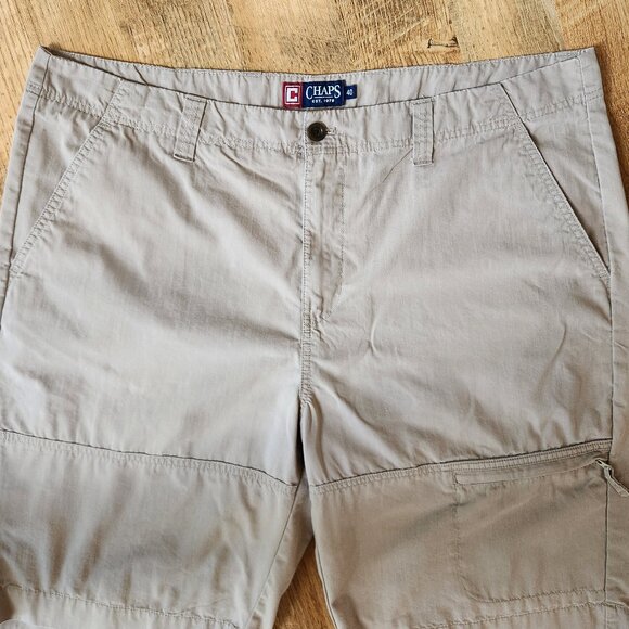 Chaps 40 Khaki Mens Shorts - Picture 4 of 12